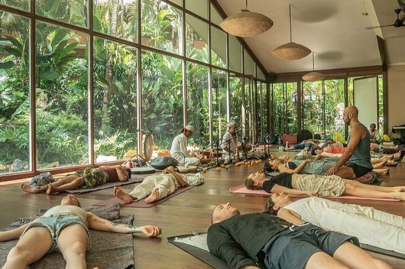 A group meditation and sound session